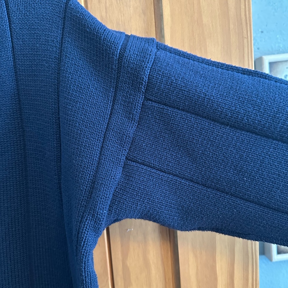 Navy Blue Grandpa Cardigan size L - Picture 3 of 4